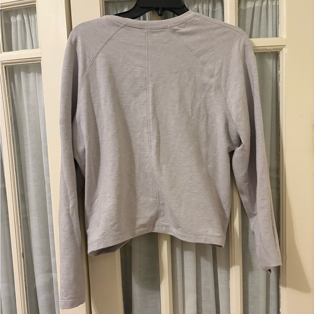 Lululemon Pullover Gray Tie-Front - image 2